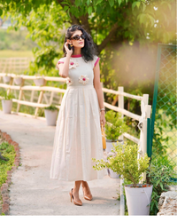 Papiha High-Neck Dress