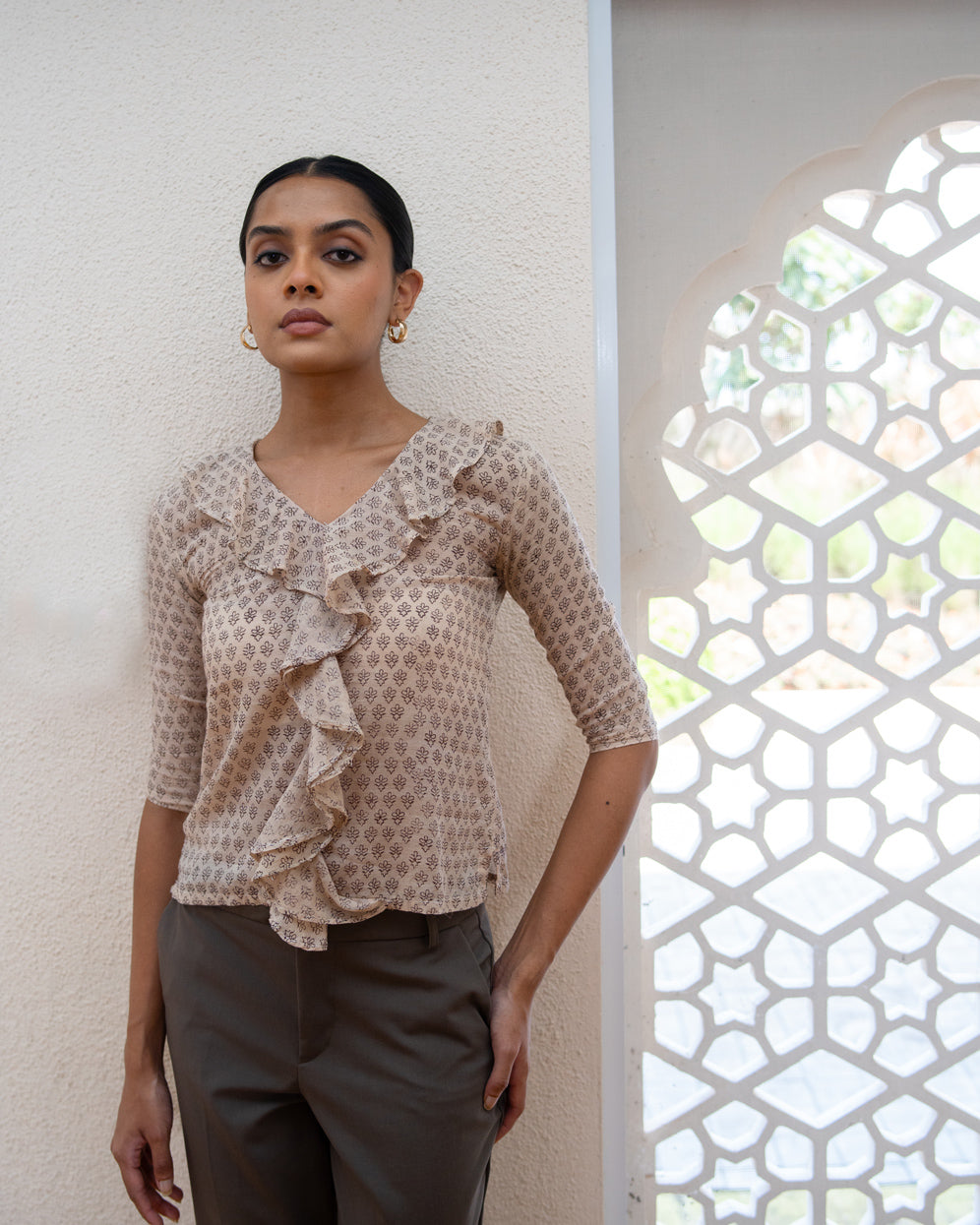 Badami Ruffled Top