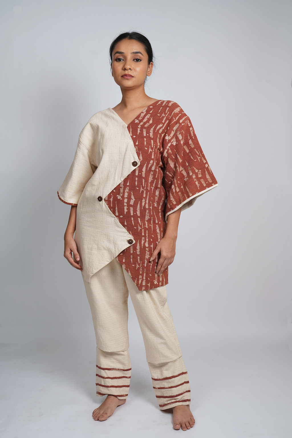 Gulmohar Colour Block Shirt-Pant