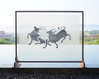 Kamdhenu Jamdani Fabric Art in Wood