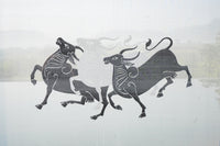 Kamdhenu Jamdani Fabric Art in Wood