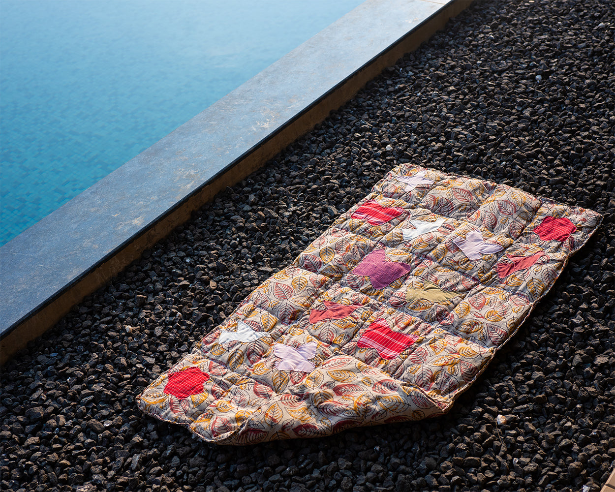 Kumudi Upcycled Quilted Rug | Kalamkari Print – JIWYA