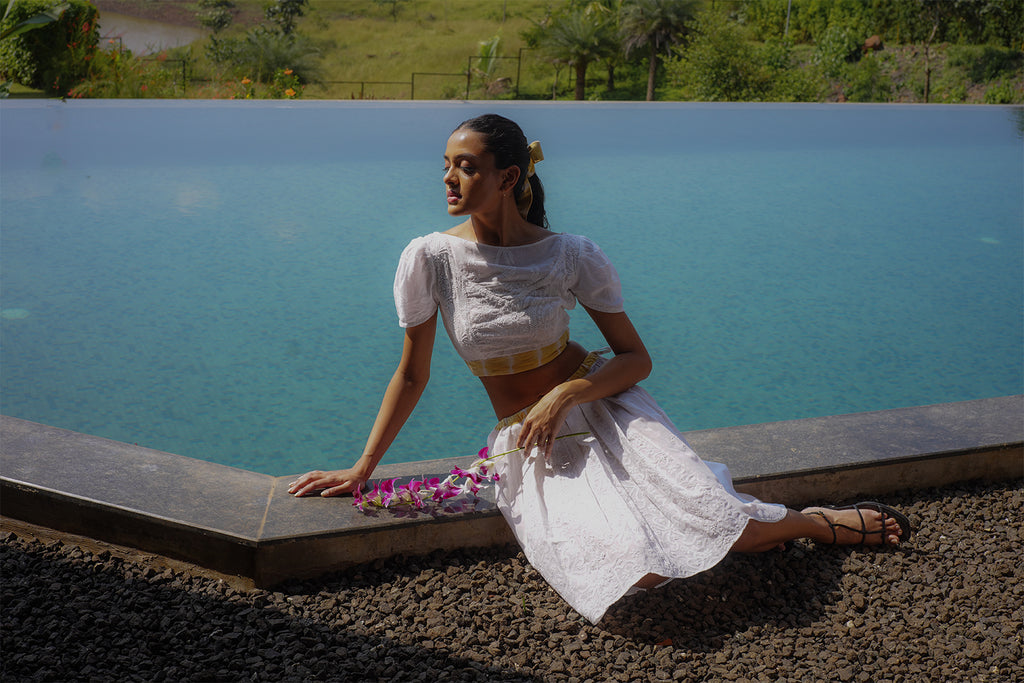 Pari Chikankari Skirt Set