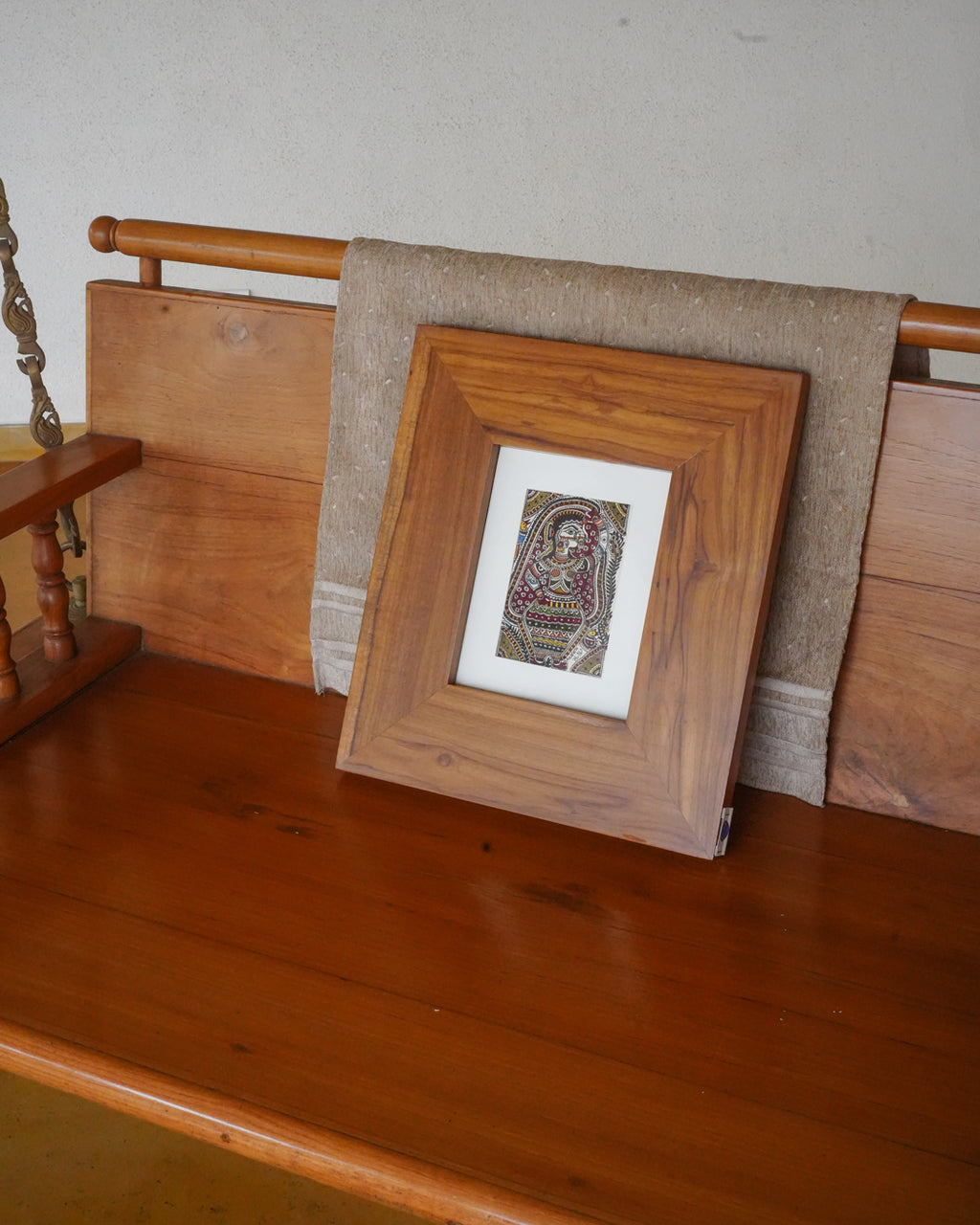 Radha Fabric Art in Wood