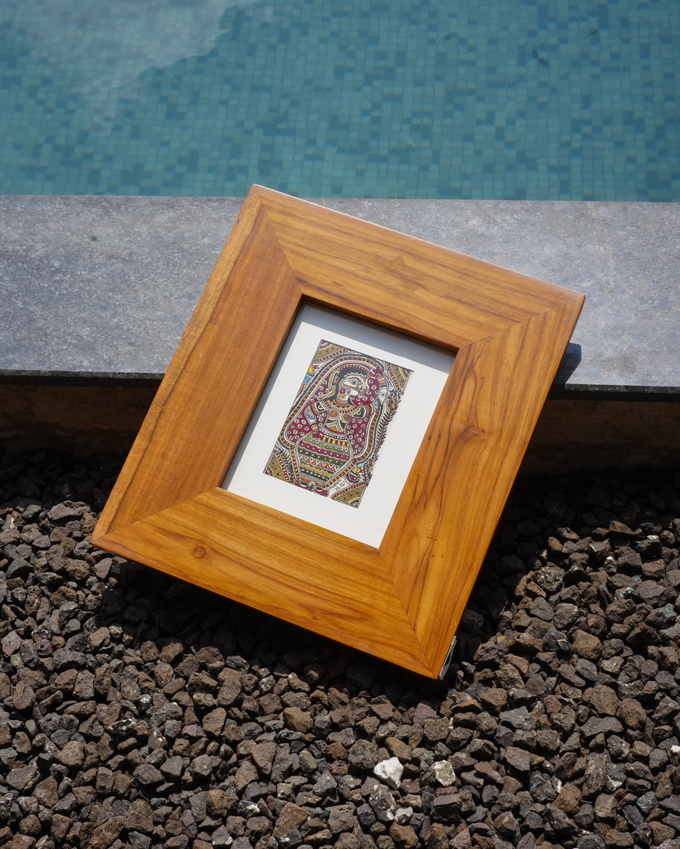 Radha Fabric Art in Wood