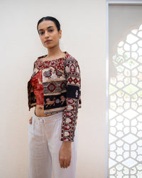 Sherni Embroidered Crop Jacket