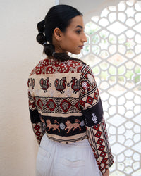 Sherni Embroidered Crop Jacket